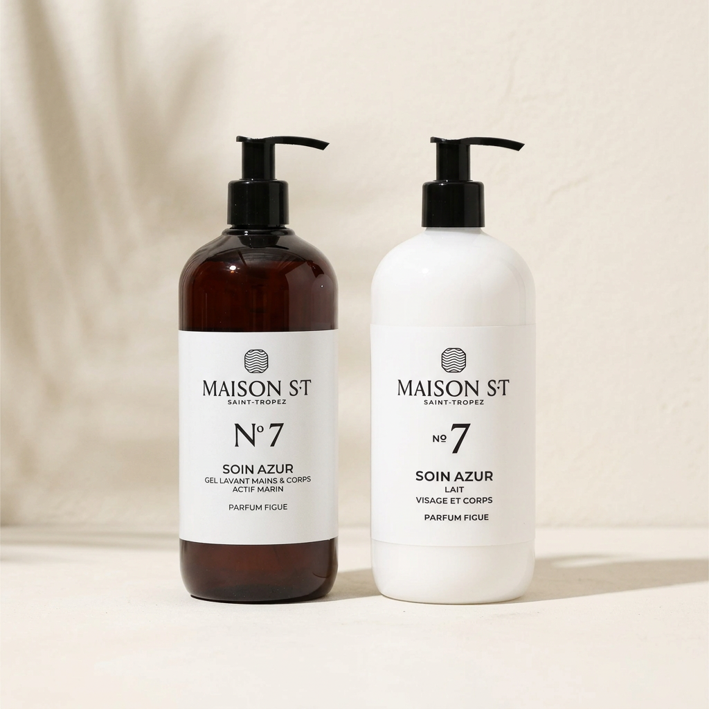 Duo Maison ST N°7, gel lavant et lait corps 500 ml