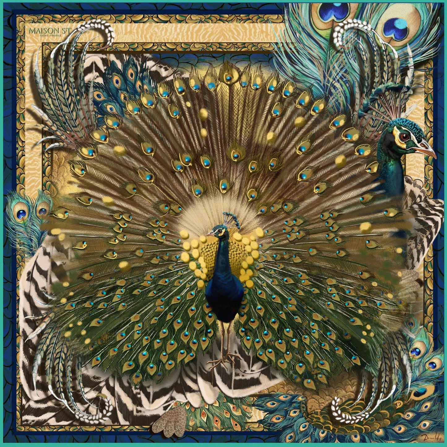 Carré en soie – Collaboration Doriane Malige x Maison S·T